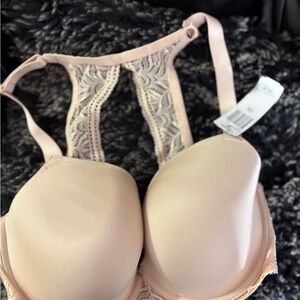 Paramour Cream Lace Trimmed Underwire Bra